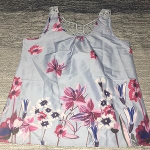Blue silk shirt